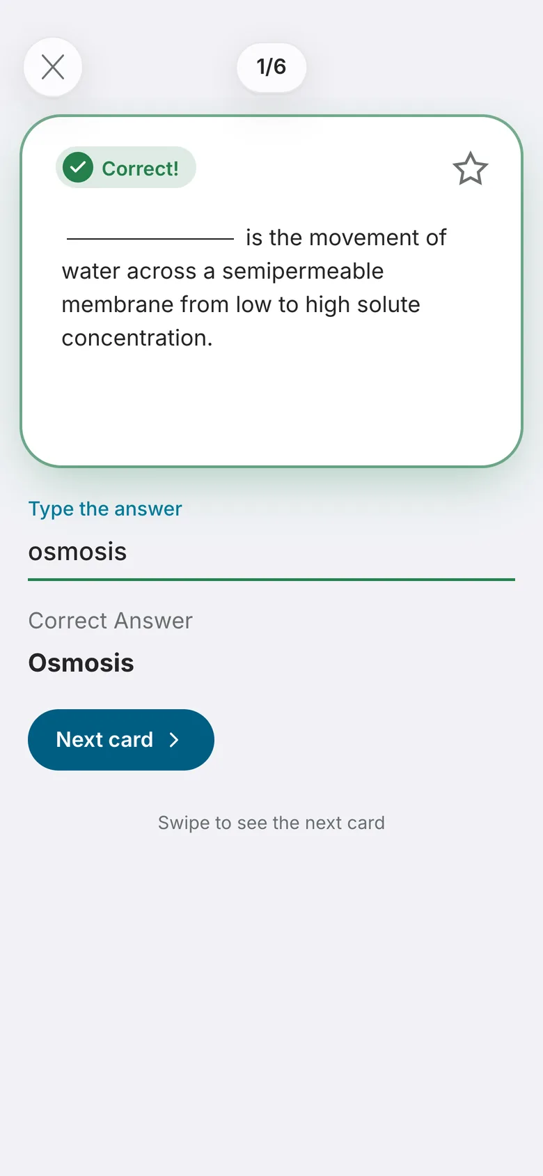 A correct answer in practice