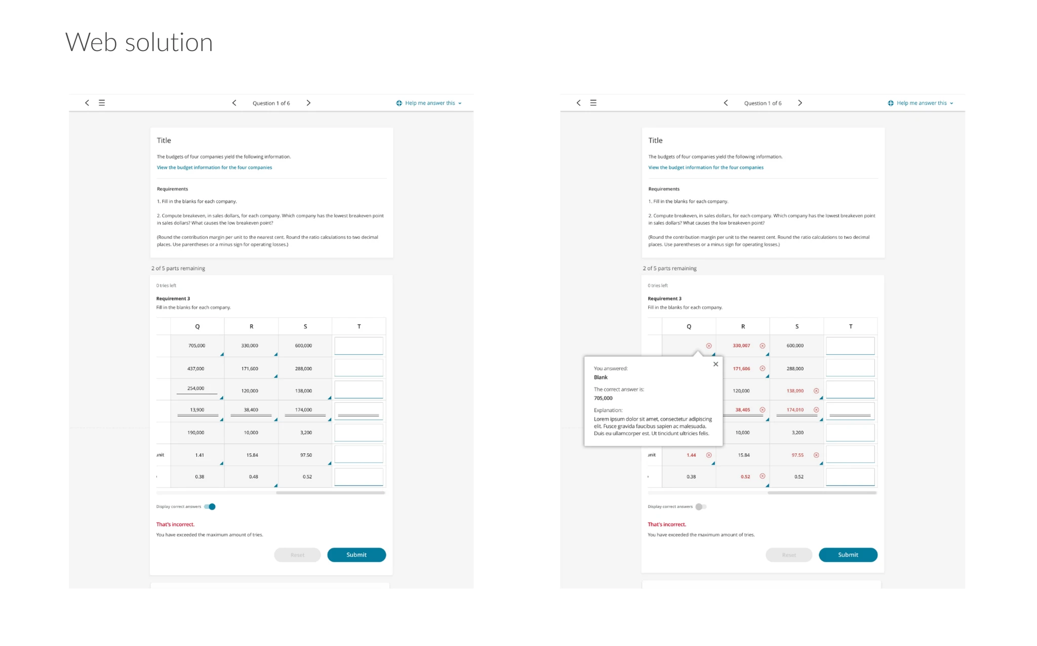 Web solution