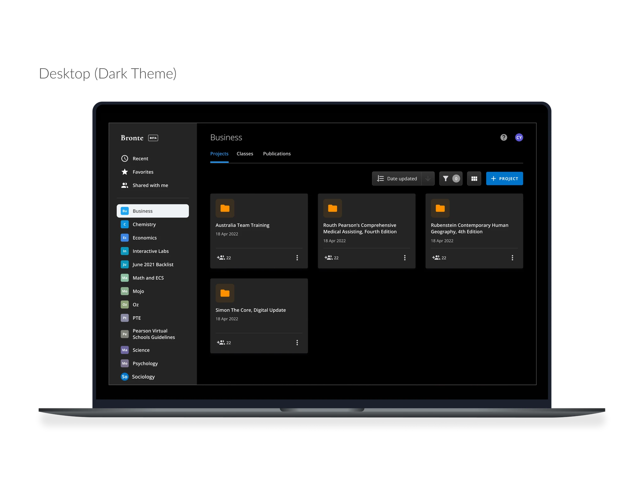 Desktop dark theme